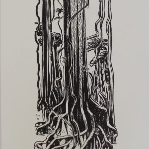 Burma Jungle WWII - Milfor Zornes Linoleum cut